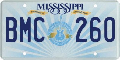 MS license plate BMC260