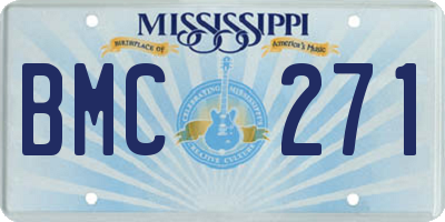 MS license plate BMC271