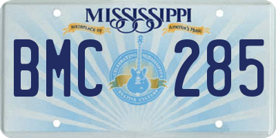 MS license plate BMC285