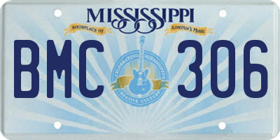 MS license plate BMC306