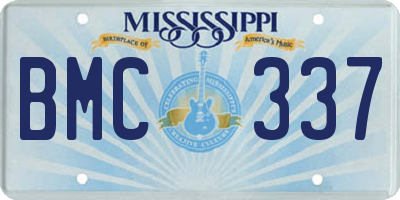 MS license plate BMC337