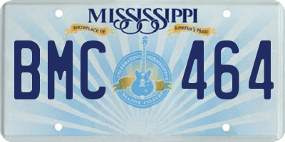 MS license plate BMC464