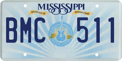 MS license plate BMC511