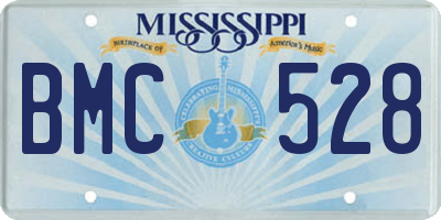 MS license plate BMC528