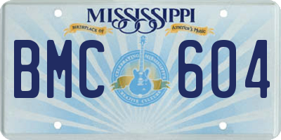 MS license plate BMC604
