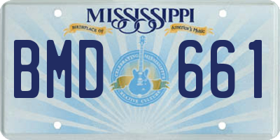 MS license plate BMD661