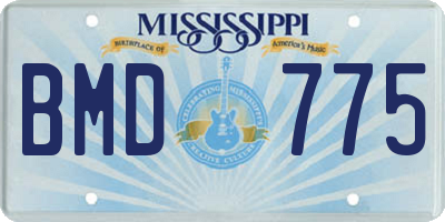MS license plate BMD775