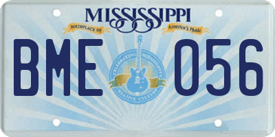 MS license plate BME056