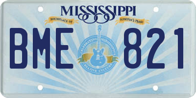 MS license plate BME821