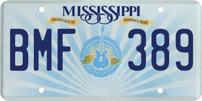MS license plate BMF389