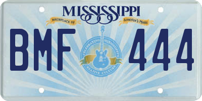 MS license plate BMF444