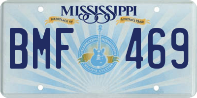 MS license plate BMF469