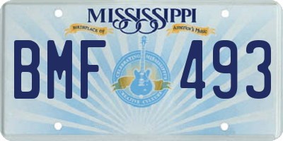 MS license plate BMF493