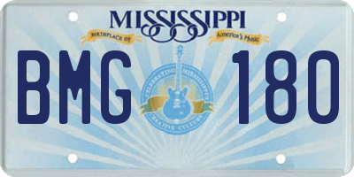 MS license plate BMG180