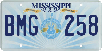 MS license plate BMG258