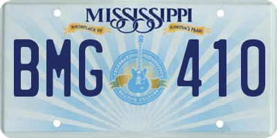 MS license plate BMG410