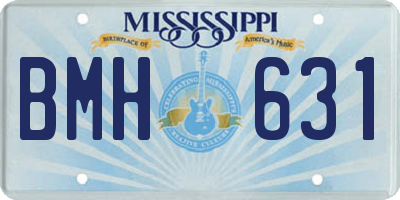 MS license plate BMH631