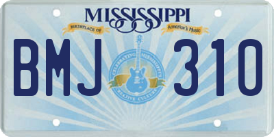 MS license plate BMJ310