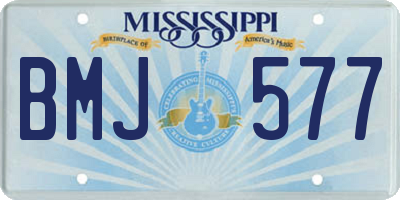 MS license plate BMJ577