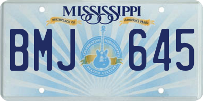MS license plate BMJ645