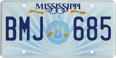 MS license plate BMJ685