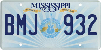 MS license plate BMJ932