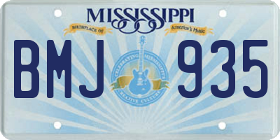 MS license plate BMJ935