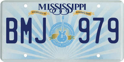 MS license plate BMJ979