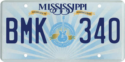 MS license plate BMK340