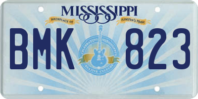 MS license plate BMK823