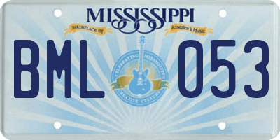 MS license plate BML053
