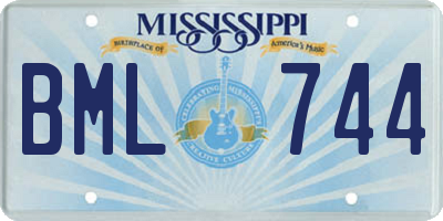 MS license plate BML744