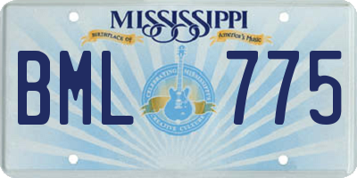 MS license plate BML775