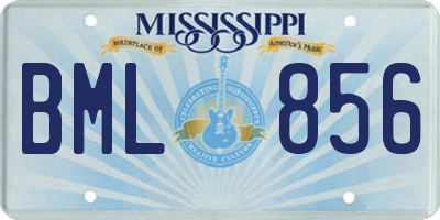 MS license plate BML856