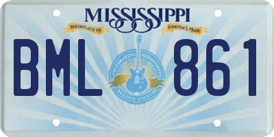 MS license plate BML861
