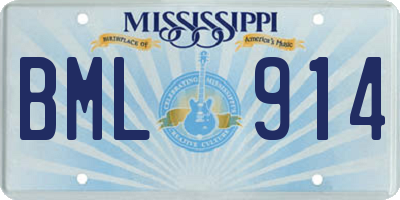 MS license plate BML914