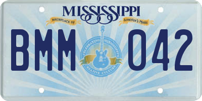 MS license plate BMM042