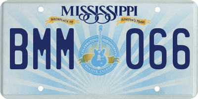 MS license plate BMM066