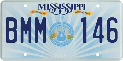 MS license plate BMM146