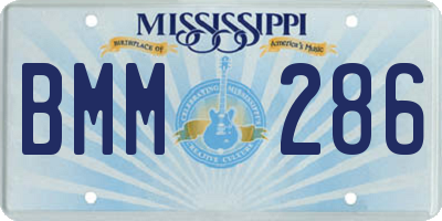 MS license plate BMM286