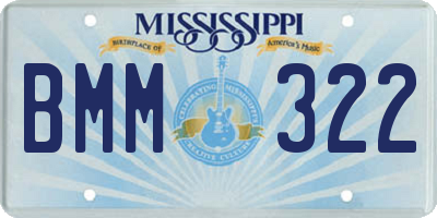 MS license plate BMM322