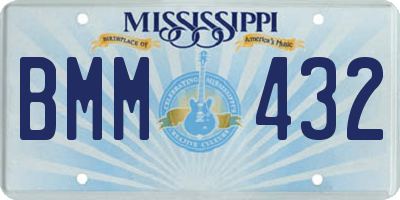 MS license plate BMM432