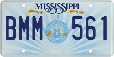 MS license plate BMM561