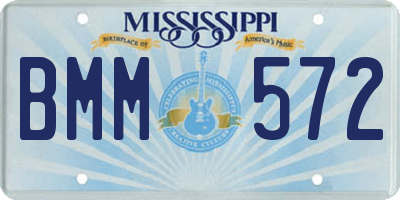 MS license plate BMM572