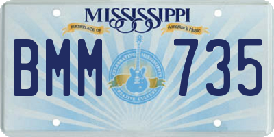 MS license plate BMM735