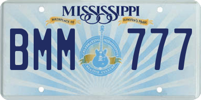 MS license plate BMM777