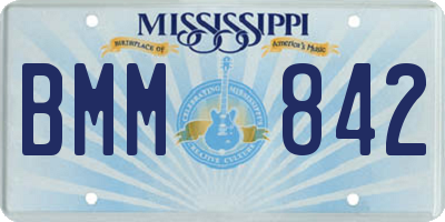 MS license plate BMM842