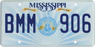 MS license plate BMM906