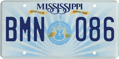 MS license plate BMN086