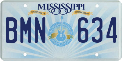 MS license plate BMN634